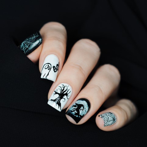 Halloween character nail art Las Vegas nail salon